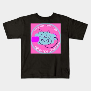 Feed me cute cat Kids T-Shirt